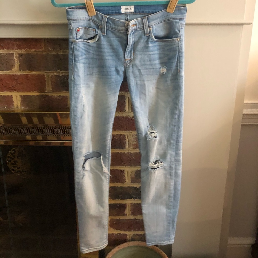 Hudson ripped skinny jeans
